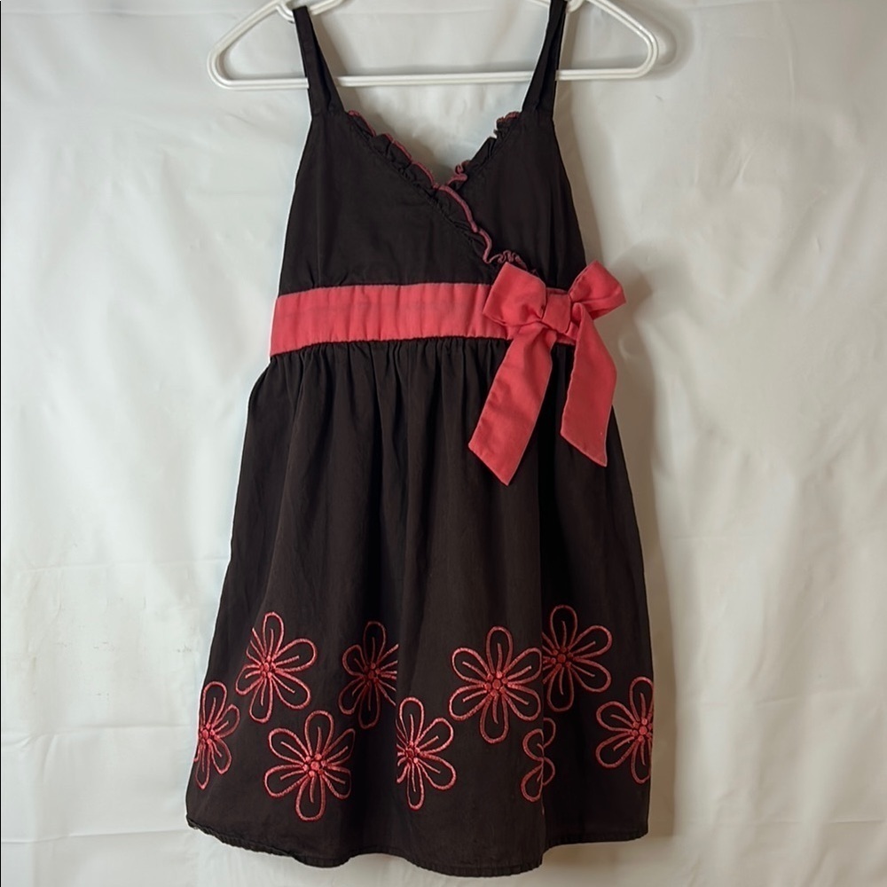 Pinky cotton Sundress summer occasions girls size 5 vacation cool princess vibe